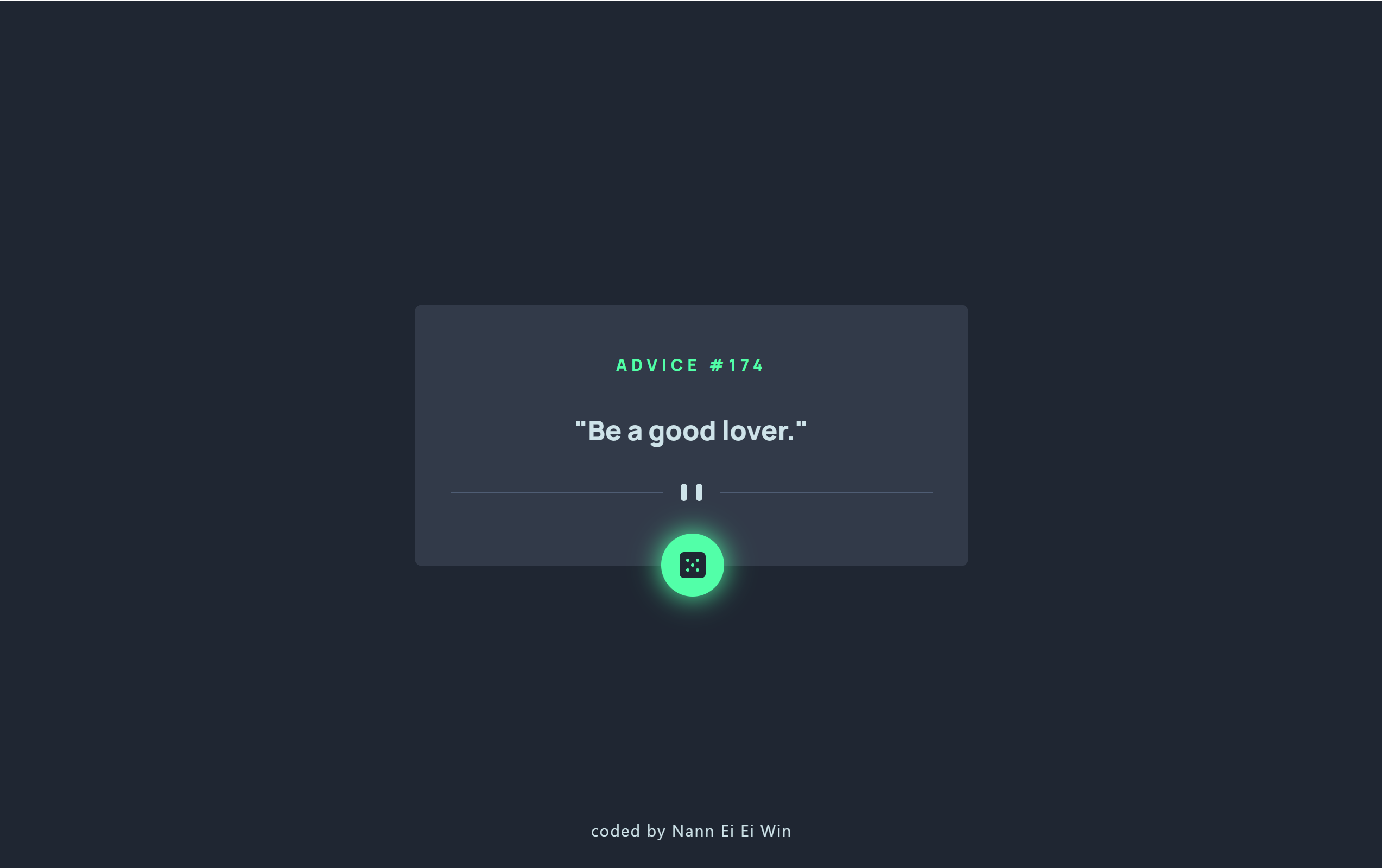 An advice generator app which can give you random advice